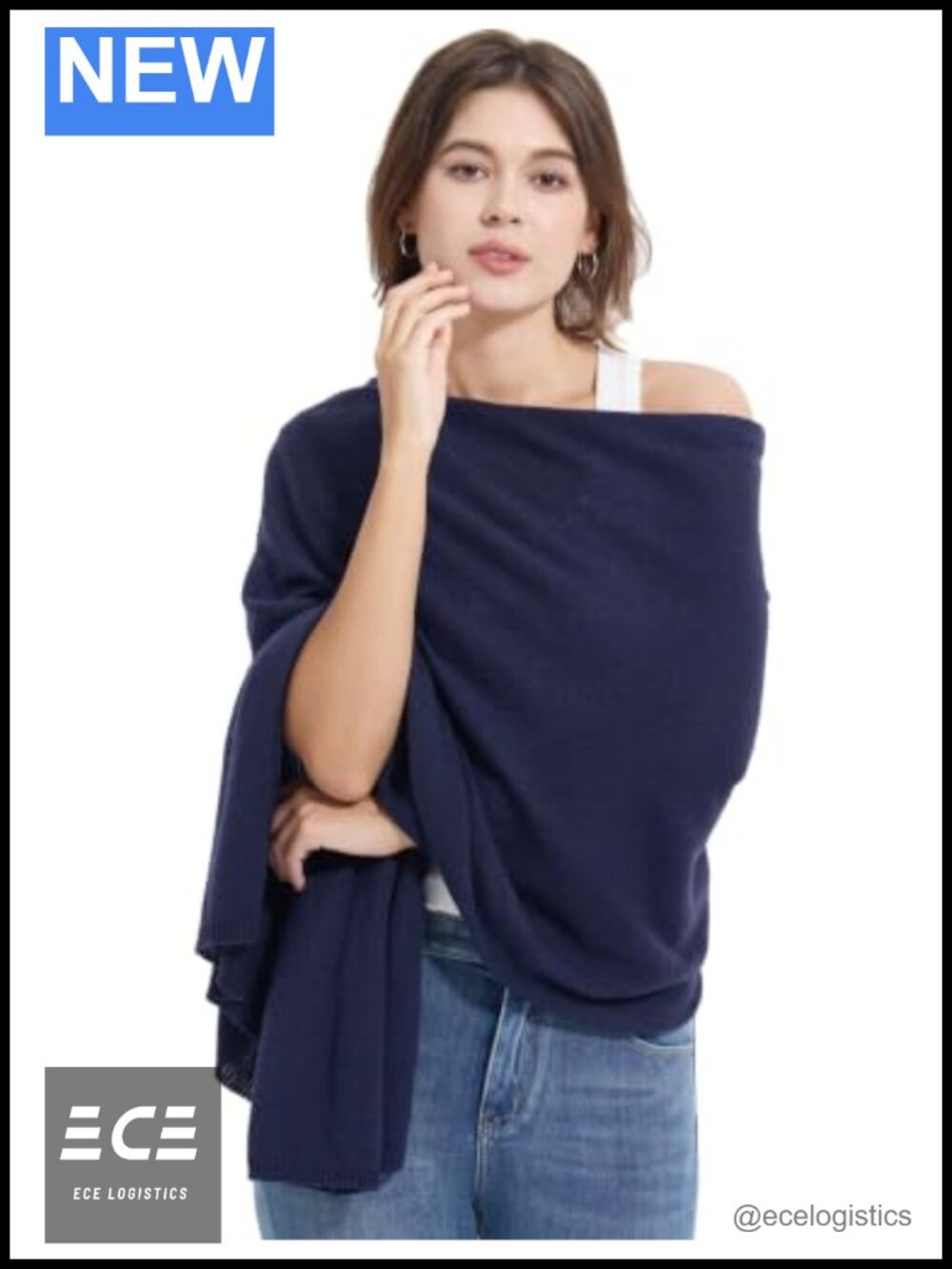 Cashmere Wool Blend Wrap Shawl Travel Pashmina Stole Women 86x27